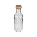 Estia Μπουκαλι Γυαλινο 1000ml με Καπακι Φελλου Γκρι