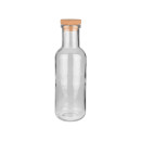 Estia Μπουκαλι Γυαλινο 1000ml με Καπακι Φελλου Γκρι