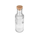 Estia Μπουκαλι Γυαλινο 1000ml Αναγλυφο με Φελλο Διαφανο