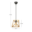 Φωτιστικό Οροφής Piramit Megapap e27 Ξύλινο Μονόφωτο Χρώμα Φυσικό 29x25x70εκ.