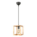 Φωτιστικό Οροφής Kubo Megapap e27 Ξύλινο Μονόφωτο Χρώμα Φυσικό 18x18x65εκ.