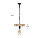 Φωτιστικό Οροφής Vero Megapap e27 Ξύλινο Μονόφωτο Χρώμα Φυσικό 25x8x65εκ.