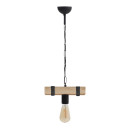 Φωτιστικό Οροφής Vero Megapap e27 Ξύλινο Μονόφωτο Χρώμα Φυσικό - Μαύρο 25x8x65εκ.