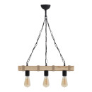 Φωτιστικό Οροφής Vero Megapap e27 Ξύλινο Τρίφωτο Χρώμα Φυσικό 50x8x65εκ.