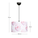 Φωτιστικό Οροφής Tale Megapap e27 Ύφασμα pvc Μονόφωτο Πολύχρωμο Ø33x70εκ.