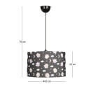 Φωτιστικό Οροφής Tale Megapap e27 Ύφασμα pvc Μονόφωτο Πολύχρωμο Ø33x70εκ.