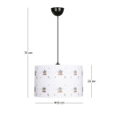 Φωτιστικό Οροφής Tale Megapap e27 Ύφασμα pvc Μονόφωτο Πολύχρωμο Ø33x70εκ.