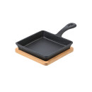 Estia Τηγανι Σερβιρισματος Iron Mantemenio 14cm με Βαση Bamboo