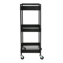 Estia Τρολεϊ Αποθηκευσης Modus Μεταλλικο με 3 Ραφια Μαυρο