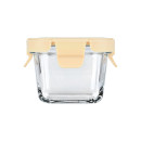 Estia Φαγητοδοχειο Click&seal Γυαλινο 160ml 9.2x9.2x6.3cm με Καπακι Πλαστικο Ivory
