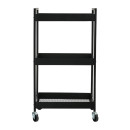 Estia Τρολεϊ Αποθηκευσης Modus Μεταλλικο με 3 Ραφια Μαυρο