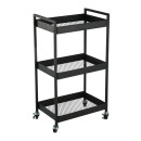 Estia Τρολεϊ Αποθηκευσης Modus Μεταλλικο με 3 Ραφια Μαυρο