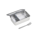 Estia Φαγητοδοχειο Click&seal Γυαλινο 1050ml 21.6x16.5x7.4cm με Καπακι Πλαστικο Ivory