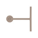 Estia Υαλοκαθαριστηρας Μπανιου με Λαστιχο με Βεντουζα Καφε