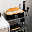 Estia Ψωμιερα Bamboo Essentials Μεταλλικη 42x23x13cm Μαυρη