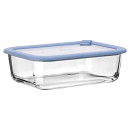 Estia Φαγητοδοχειο Colorseal Γυαλινο 1520ml 23.5x17.8x7.6cm με Καπακι Σιλικονης Μπλε