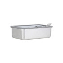 Estia Φαγητοδοχειο Click&seal Γυαλινο 1050ml 21.6x16.5x7.4cm με Καπακι Πλαστικο Ivory