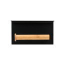 Estia Χαρτοθηκη Επιτοιχια Bamboo Essentials με Θεση για Κινητο Μεταλλικη Μαυρη