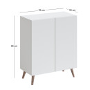 Παπουτσοθήκη Luce Megapap Χρώμα Λευκό 70x35x85εκ.