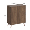 Παπουτσοθήκη Luce Megapap Χρώμα Καρυδί 70x35x85εκ.