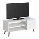 Έπιπλο Τηλεόρασης Parma Megapap Χρώμα Λευκό 90x30x40εκ.