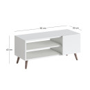 Έπιπλο Τηλεόρασης Parma Megapap Χρώμα Λευκό 90x30x40εκ.