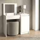Τουαλέτα με Καθρέπτη Huma Megapap Χρώμα Λευκό 90x45x118,2εκ.