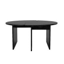 Τραπεζάκι Σαλονιού σετ 2 τμχ Dorena Megapap Χρώμα Sencron Black Ø90x41,7εκ.