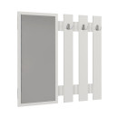 Κρεμάστρα Τοίχου με Καθρέπτη Folin Megapap Χρώμα Λευκό 90x4x90εκ.