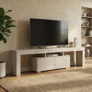 Έπιπλο Τηλεόρασης Woodra Megapap Χρώμα Travertine 180x31,3x50,2εκ.