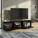 Έπιπλο Τηλεόρασης Lumbera Megapap Χρώμα Sencron Black 160x29,5x42εκ.