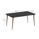 Τραπεζάκι Σαλονιού Plane Megapap Χρώμα Μαύρο εφέ Μαρμάρου 90x55x41εκ.