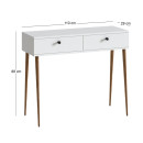 Κονσόλα Alis Megapap Χρώμα Λευκό 110x29x88εκ.