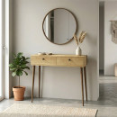 Κονσόλα Alis Megapap Χρώμα Sapphire oak 110x29x88εκ.