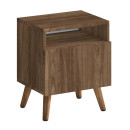 Κομοδίνο Sole Megapap Χρώμα Καρυδί 40x30x47,6εκ.