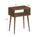 Κομοδίνο Gola Megapap Χρώμα Καρυδί 45x30x58εκ.