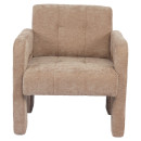 Πολυθρόνα ArteLibre VELORA Μπεζ Ύφασμα/Ξύλο 75x68x69cm