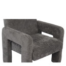 Πολυθρόνα ArteLibre VELORA Γκρι Ανοιχτό Ύφασμα/Ξύλο 75x68x69cm