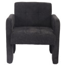 Πολυθρόνα ArteLibre VELORA Γκρι Σκούρο Ύφασμα/Ξύλο 75x68x69cm