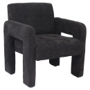 Πολυθρόνα ArteLibre VELORA Γκρι Σκούρο Ύφασμα/Ξύλο 75x68x69cm