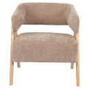 Πολυθρόνα ArteLibre BARTON Καφέ Ύφασμα/Ξύλο 74x67x66cm