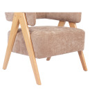 Πολυθρόνα ArteLibre BARTON Καφέ Ύφασμα/Ξύλο 74x67x66cm