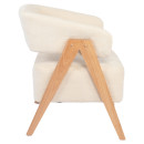 Πολυθρόνα ArteLibre BARTON Μπεζ Ύφασμα/Ξύλο 74x67x66cm