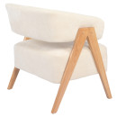 Πολυθρόνα ArteLibre BARTON Μπεζ Ύφασμα/Ξύλο 74x67x66cm