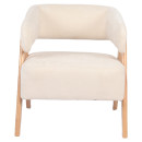 Πολυθρόνα ArteLibre BARTON Μπεζ Ύφασμα/Ξύλο 74x67x66cm