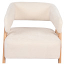 Πολυθρόνα ArteLibre BARTON Μπεζ Ύφασμα/Ξύλο 74x67x66cm