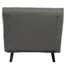 Κρεβάτι Ράντζο ArteLibre CALISTA Γκρι/Γκρι Ανοιχτό Ύφασμα/Ξύλο/Μέταλλο 78x200x28cm