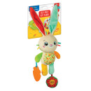 Baby Clementoni Βρεφικό Λούτρινο Λαγουδάκι Βόλτας με Κλιπ Για 0+ Μηνών