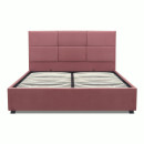 Κρεβάτι Kingston Megapap Βελούδινο με Αποθηκευτικό Χώρο Χρώμα Σάπιο Μήλο 160x200εκ.
