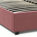 Κρεβάτι Kingston Megapap Βελούδινο με Αποθηκευτικό Χώρο Χρώμα Σάπιο Μήλο 160x200εκ.